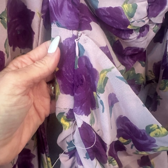 Nasty Gal Purple Pink Square Neck Bodycon Dress - Picture 11 of 14